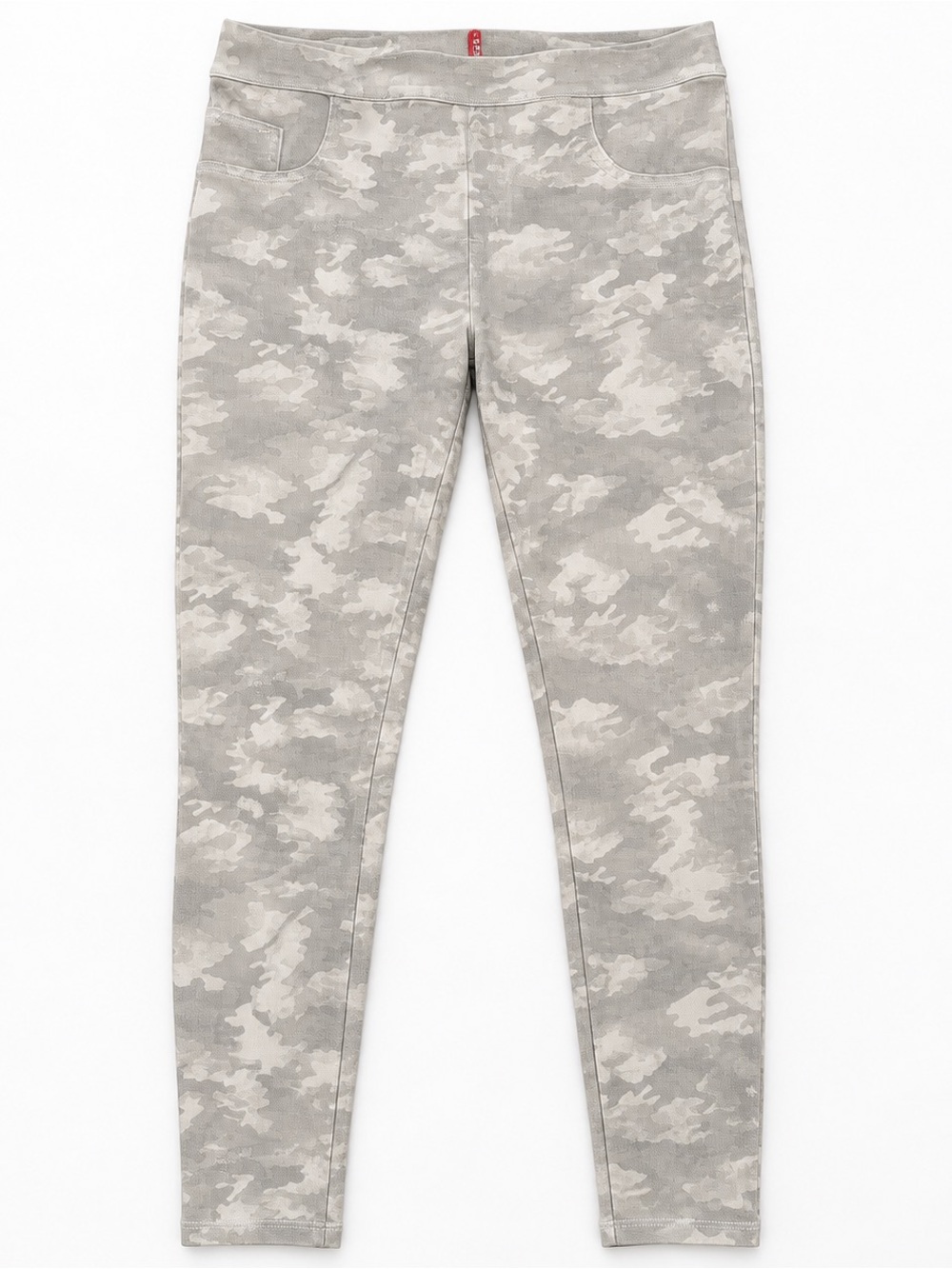 SPANX Jean-ish Gray Camo Ankle Leggings Pants L